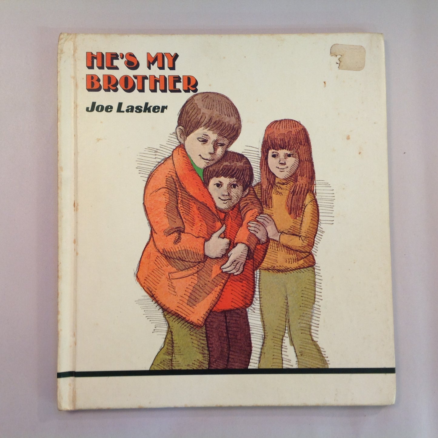 Vintage 1975 Children's Hardcover Picture Book He's My Brother Joe Lasker