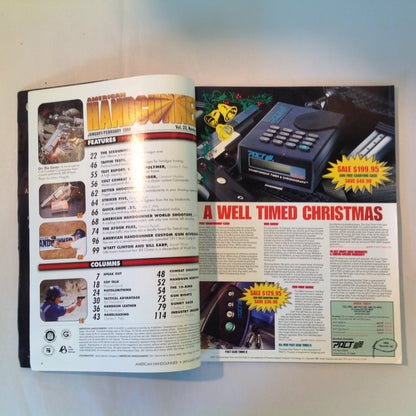 Vintage Jan/Feb 1999 American Handgunner Magazine Colt .45 Commander Top 5 Combat Knives Manstopper Ammo
