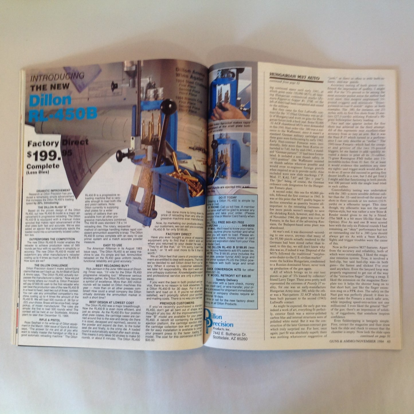 Vintage Nov 1984 Guns & Ammo Magazine The Desert Eagle Has Landed 1984 Olympics Autoloading Deer Rifle Roundup