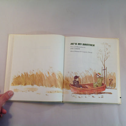 Vintage 1975 Children's Hardcover Picture Book He's My Brother Joe Lasker