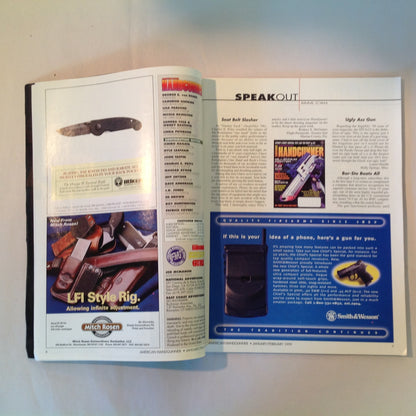 Vintage Jan/Feb 1999 American Handgunner Magazine Colt .45 Commander Top 5 Combat Knives Manstopper Ammo