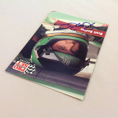 Vintage 1991 Pro Set Racing Signed Card Brett Bodine Helmet NASCAR Autographed