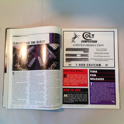 Vintage Jan/Feb 1999 American Handgunner Magazine Colt .45 Commander Top 5 Combat Knives Manstopper Ammo
