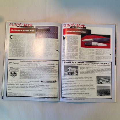 Vintage Jan/Feb 1999 American Handgunner Magazine Colt .45 Commander Top 5 Combat Knives Manstopper Ammo