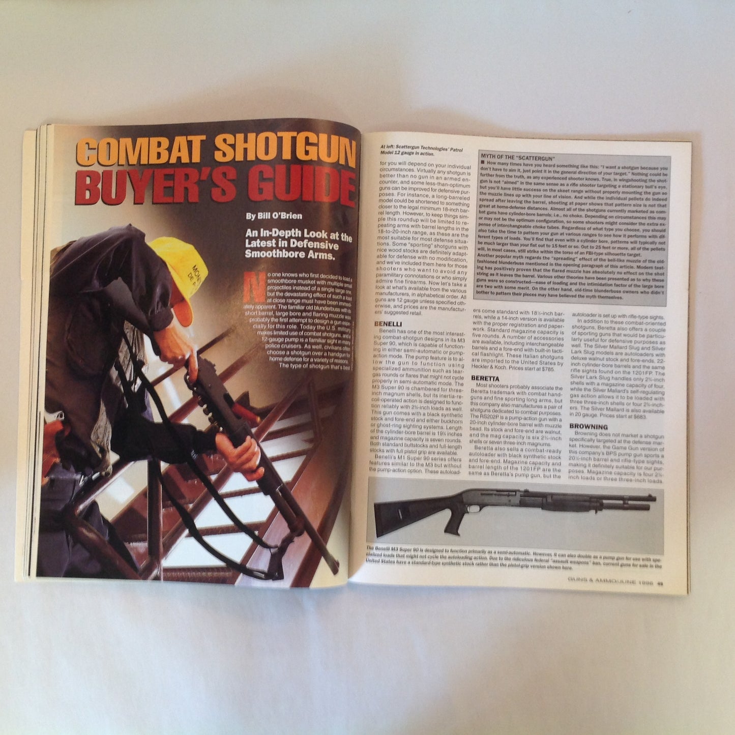 Vintage Jun 1996 Guns & Ammo Magazine New Glock Beginner's Guide to Handgunning Combat Shotgun Buyer's Guide