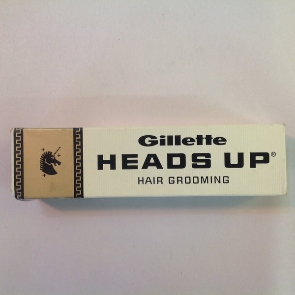Vintage NOS Gillette Company Heads Up Hair Grooming Unopened 3 oz Tube w/Box