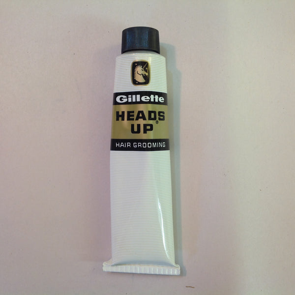 Vintage NOS Gillette Company Heads Up Hair Grooming Unopened 3 oz Tube w/Box