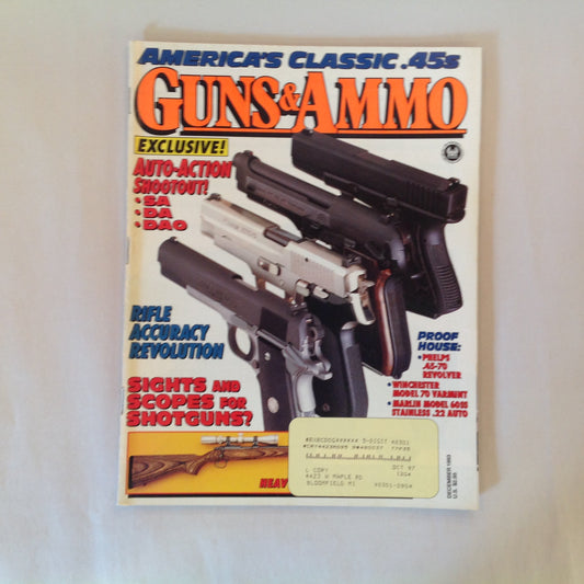 Vintage Dec 1993 Guns & Ammo Magazine America's Classic .45s Auto-Action Shootout Rifle Accuracy Revolution