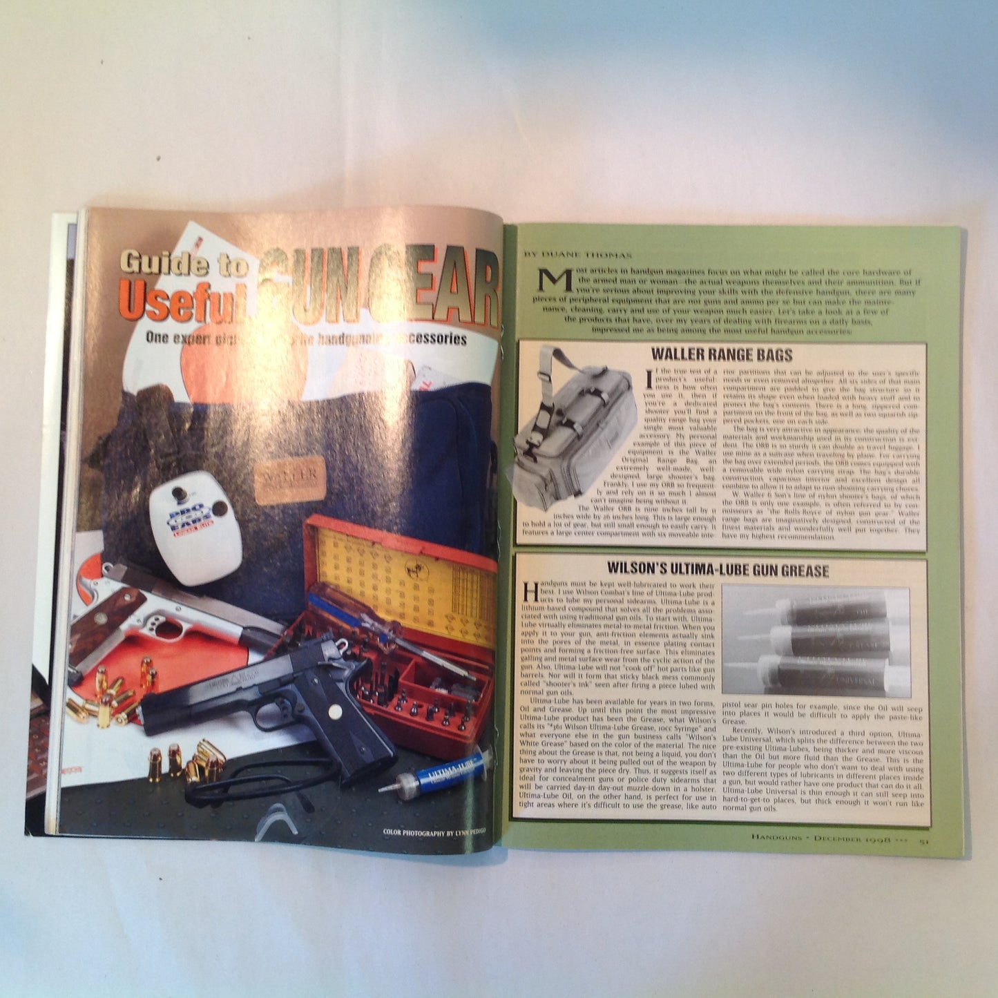 Vintage Dec 1998 Handguns Magazine Experts Pick TOP Gun Gear Cowboy Single Action New Gun Tests Arcus Bulgaria