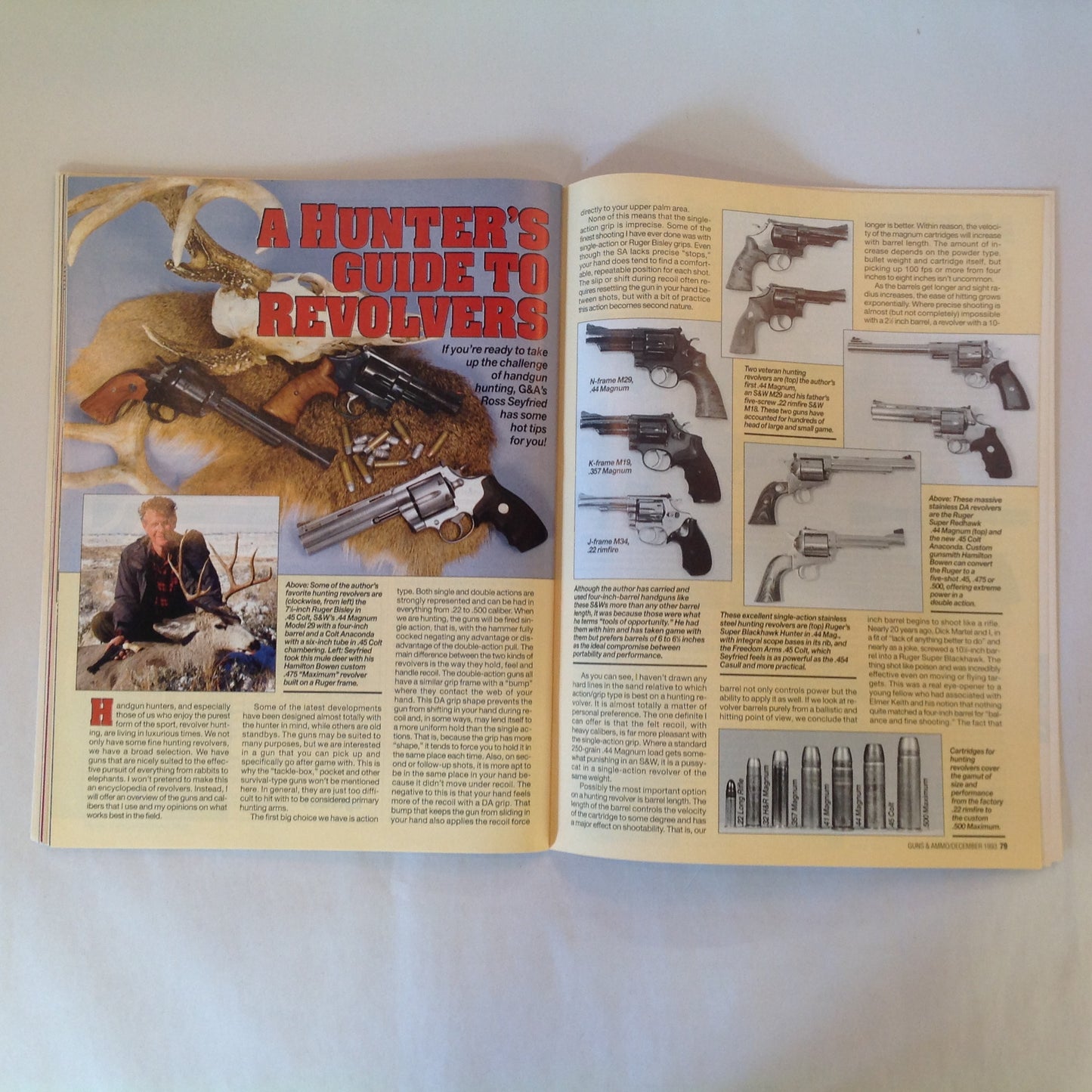 Vintage Dec 1993 Guns & Ammo Magazine America's Classic .45s Auto-Action Shootout Rifle Accuracy Revolution