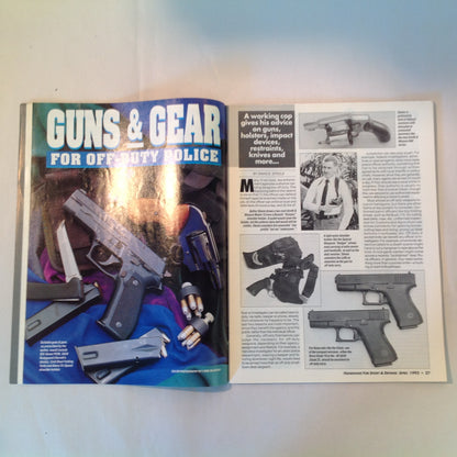 Vintage Apr 1992 Guns & Ammo Handguns For Sport & Defense Magazine Colt .45 Auto Point Shooting Special Combat Issue Penetration Enough Too Much