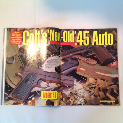 Vintage Apr 1992 Guns & Ammo Handguns For Sport & Defense Magazine Colt .45 Auto Point Shooting Special Combat Issue Penetration Enough Too Much