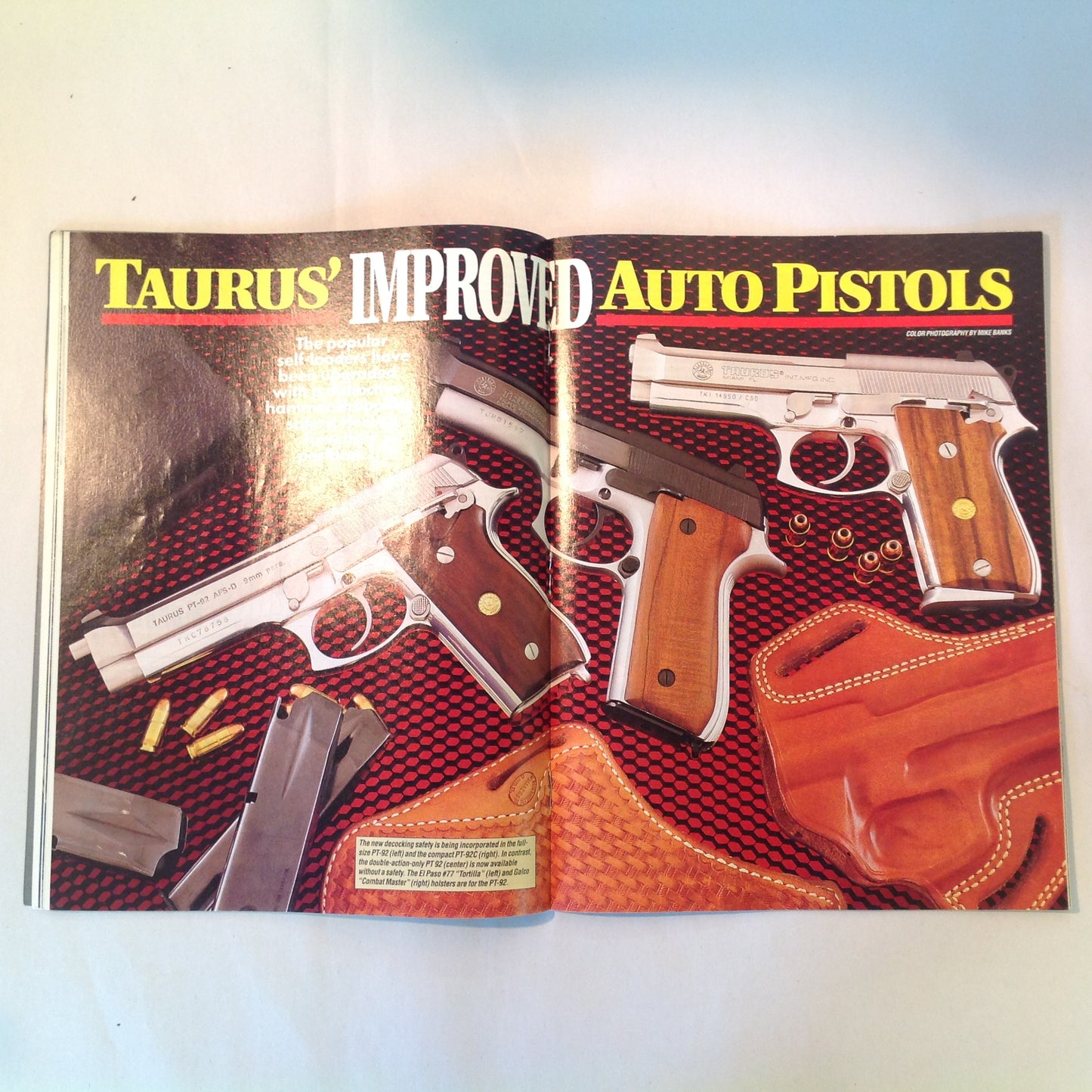 Vintage Apr 1992 Guns & Ammo Handguns For Sport & Defense Magazine Colt .45 Auto Point Shooting Special Combat Issue Penetration Enough Too Much
