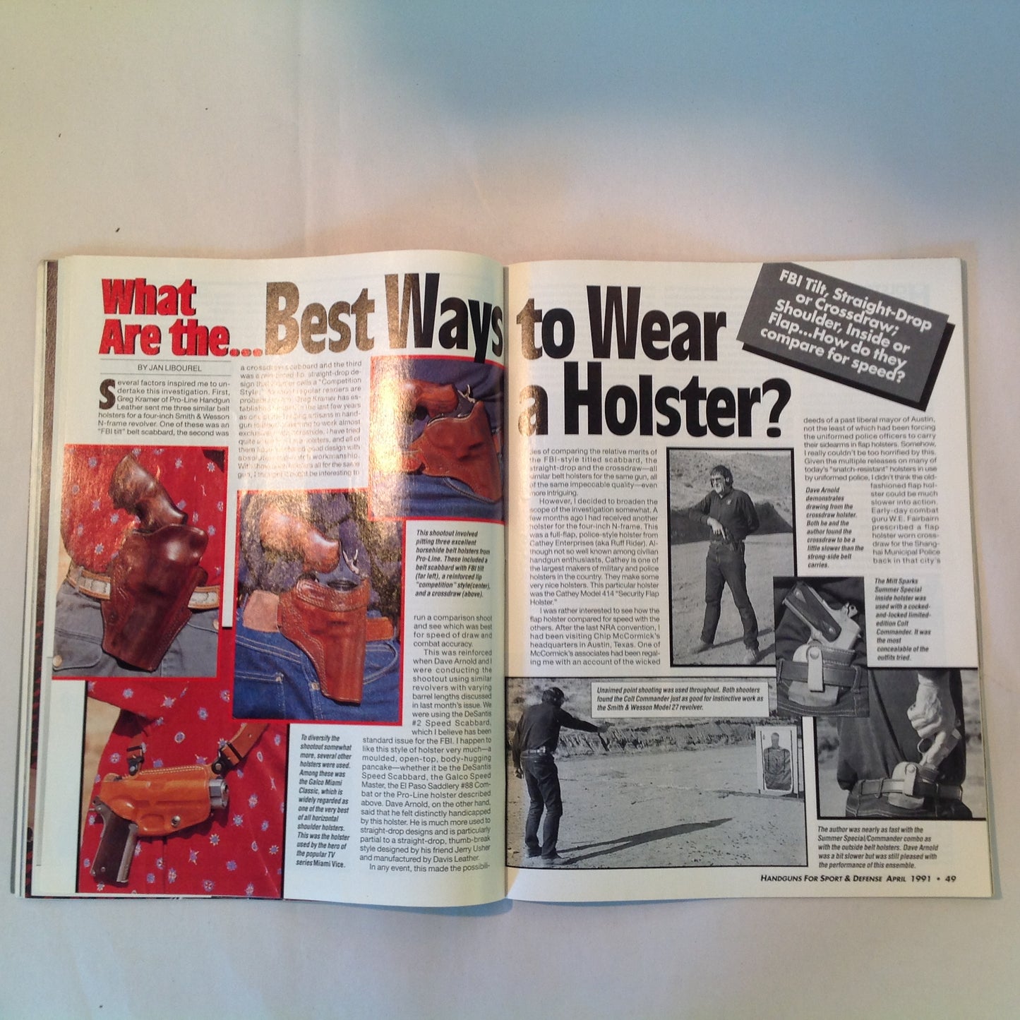 Vintage Apr 1992 Guns & Ammo Handguns For Sport & Defense Magazine Colt .45 Auto Point Shooting Special Combat Issue Penetration Enough Too Much