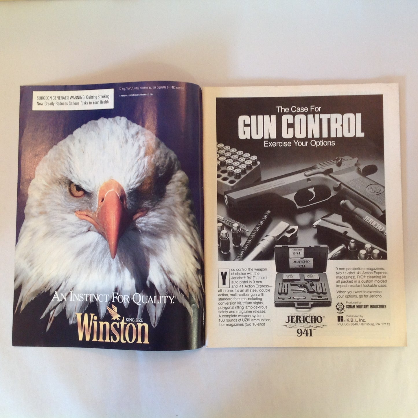 Vintage Jan 1991 Guns & Ammo Magazine Shootout: .40 S&W VS .45 ACP Beretta Stainless 9mm How To Keep Your Guns Safe
