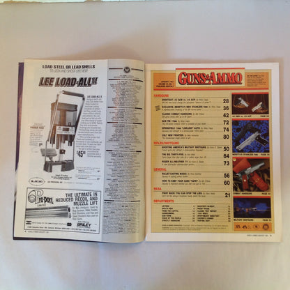 Vintage Jan 1991 Guns & Ammo Magazine Shootout: .40 S&W VS .45 ACP Beretta Stainless 9mm How To Keep Your Guns Safe