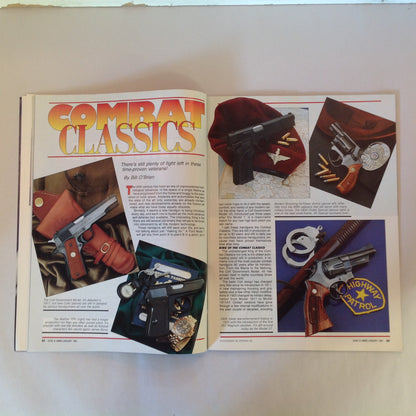 Vintage Jan 1991 Guns & Ammo Magazine Shootout: .40 S&W VS .45 ACP Beretta Stainless 9mm How To Keep Your Guns Safe