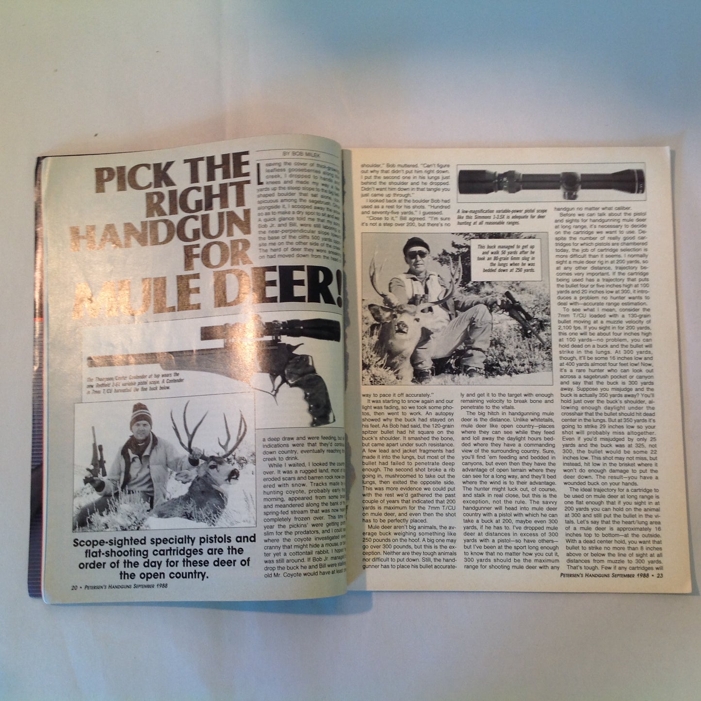 Vintage Sep 1988 Petersen's Handguns For Sport & Defense Pocket Pistols Match Shooting Point Firing
