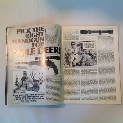 Vintage Sep 1988 Petersen's Handguns For Sport & Defense Pocket Pistols Match Shooting Point Firing