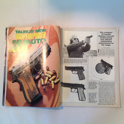 Vintage Sep 1988 Petersen's Handguns For Sport & Defense Pocket Pistols Match Shooting Point Firing