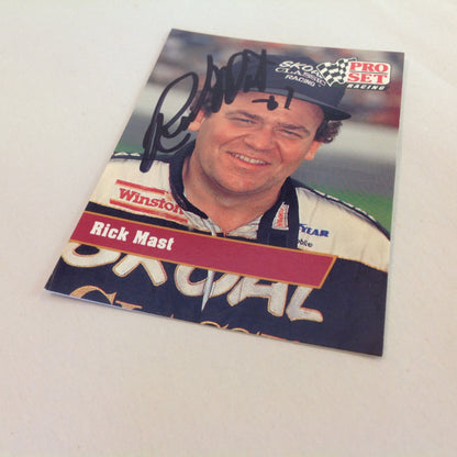 Vintage 1991 Pro Set Racing Signed Card Rick Mast Skoal Cap NASCAR Autographed