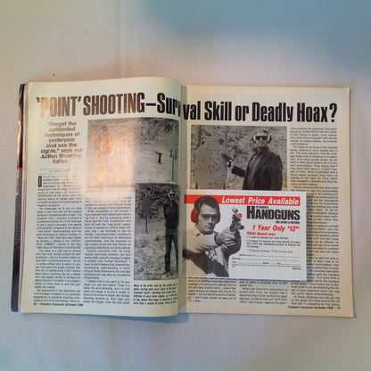 Vintage Sep 1988 Petersen's Handguns For Sport & Defense Pocket Pistols Match Shooting Point Firing