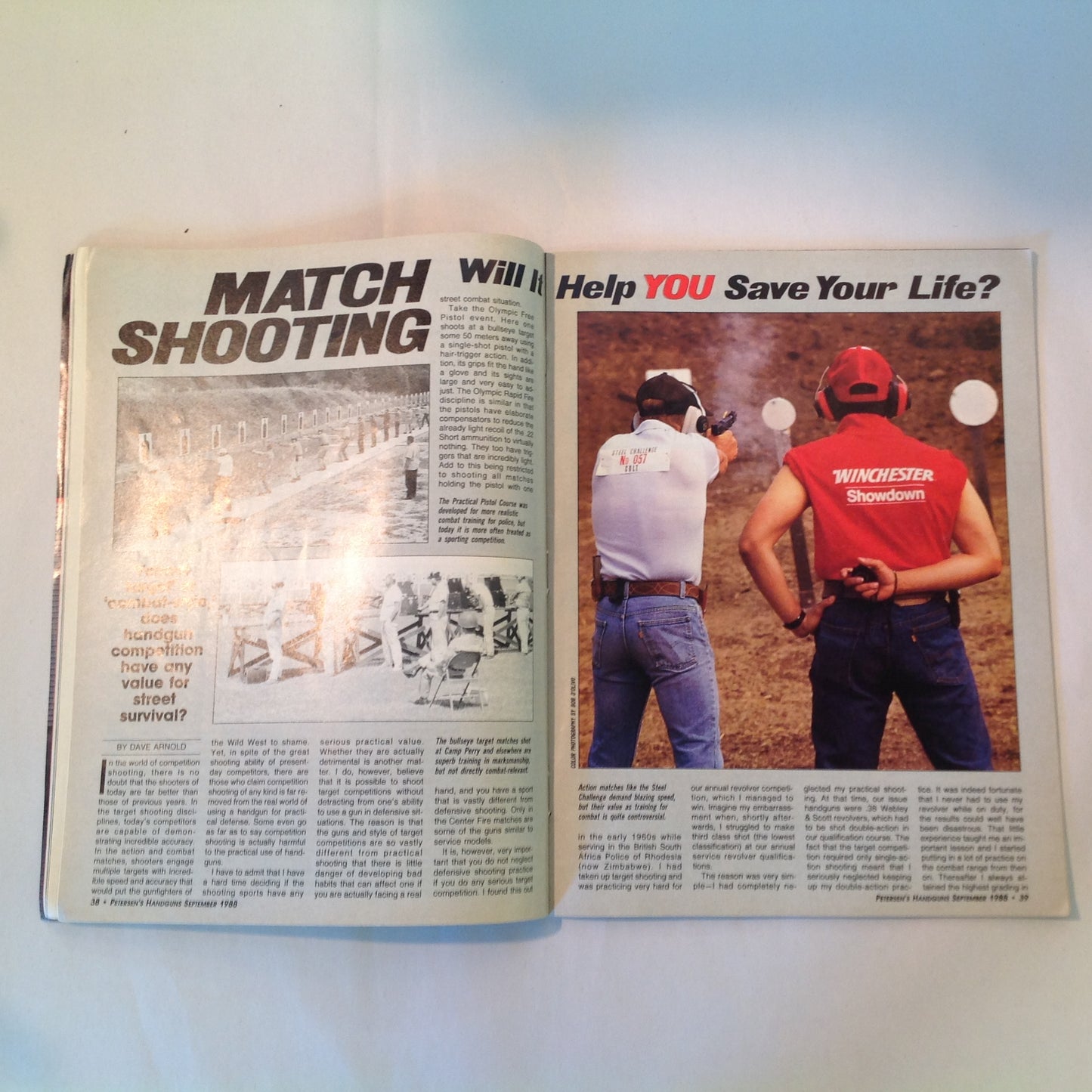 Vintage Sep 1988 Petersen's Handguns For Sport & Defense Pocket Pistols Match Shooting Point Firing