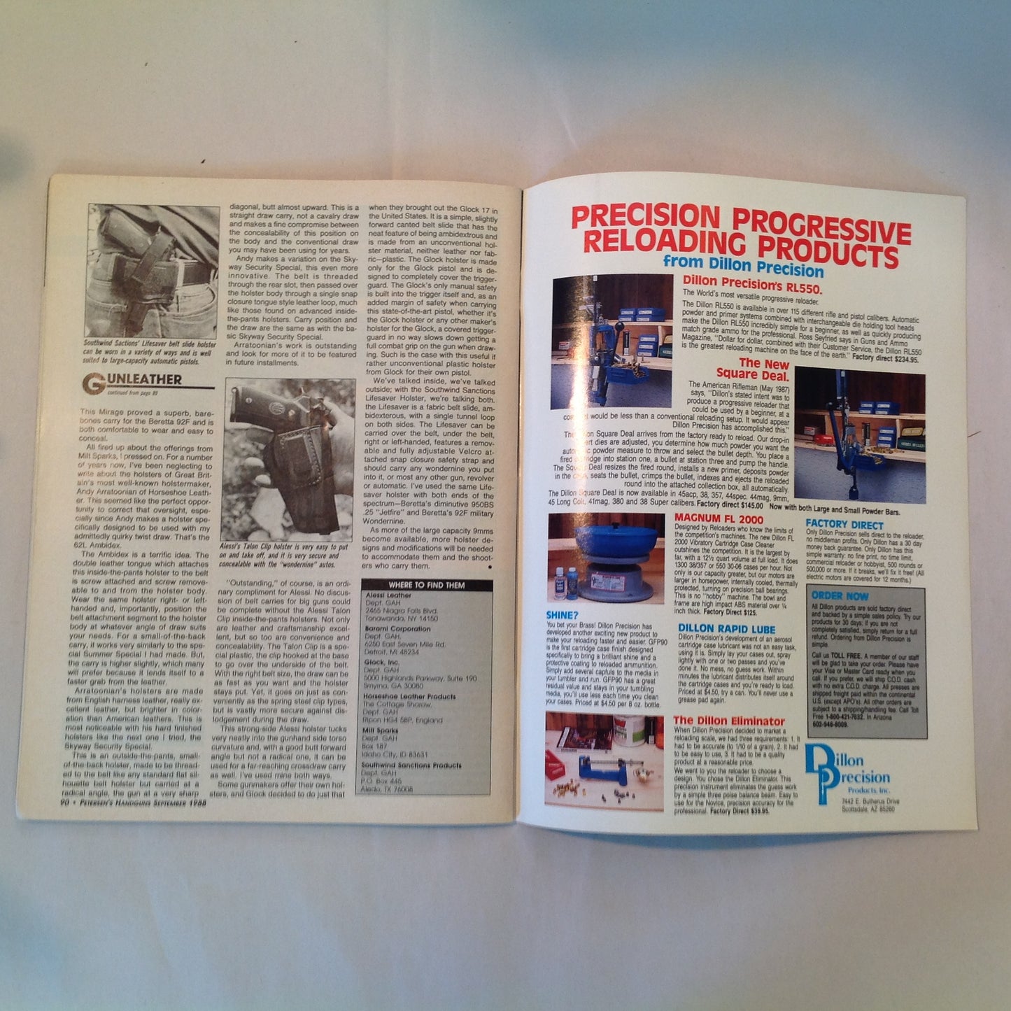 Vintage Sep 1988 Petersen's Handguns For Sport & Defense Pocket Pistols Match Shooting Point Firing