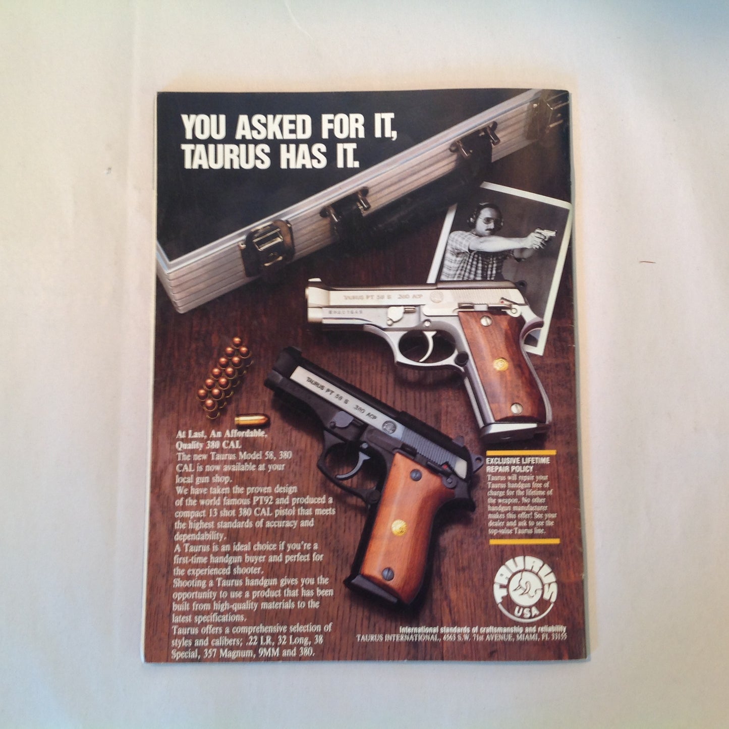 Vintage Sep 1988 Petersen's Handguns For Sport & Defense Pocket Pistols Match Shooting Point Firing