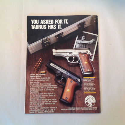 Vintage Sep 1988 Petersen's Handguns For Sport & Defense Pocket Pistols Match Shooting Point Firing