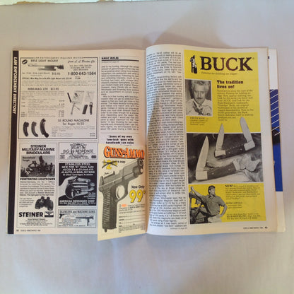 Vintage Mar 1988 Guns & Ammo Magazine Shooting Glasses .22 Handguns .35 Whelen Plain Jane Rifles