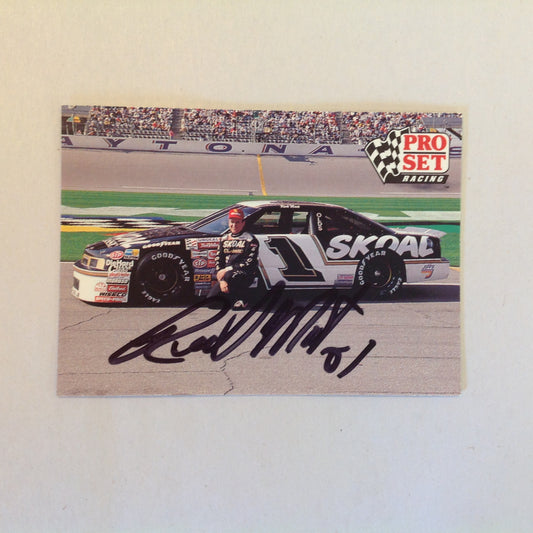 Vintage 1991 Pro Set Racing Signed Card Rick Mast Skoal Car 1 NASCAR Autographed