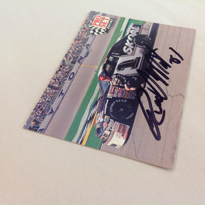 Vintage 1991 Pro Set Racing Signed Card Rick Mast Skoal Car 1 NASCAR Autographed