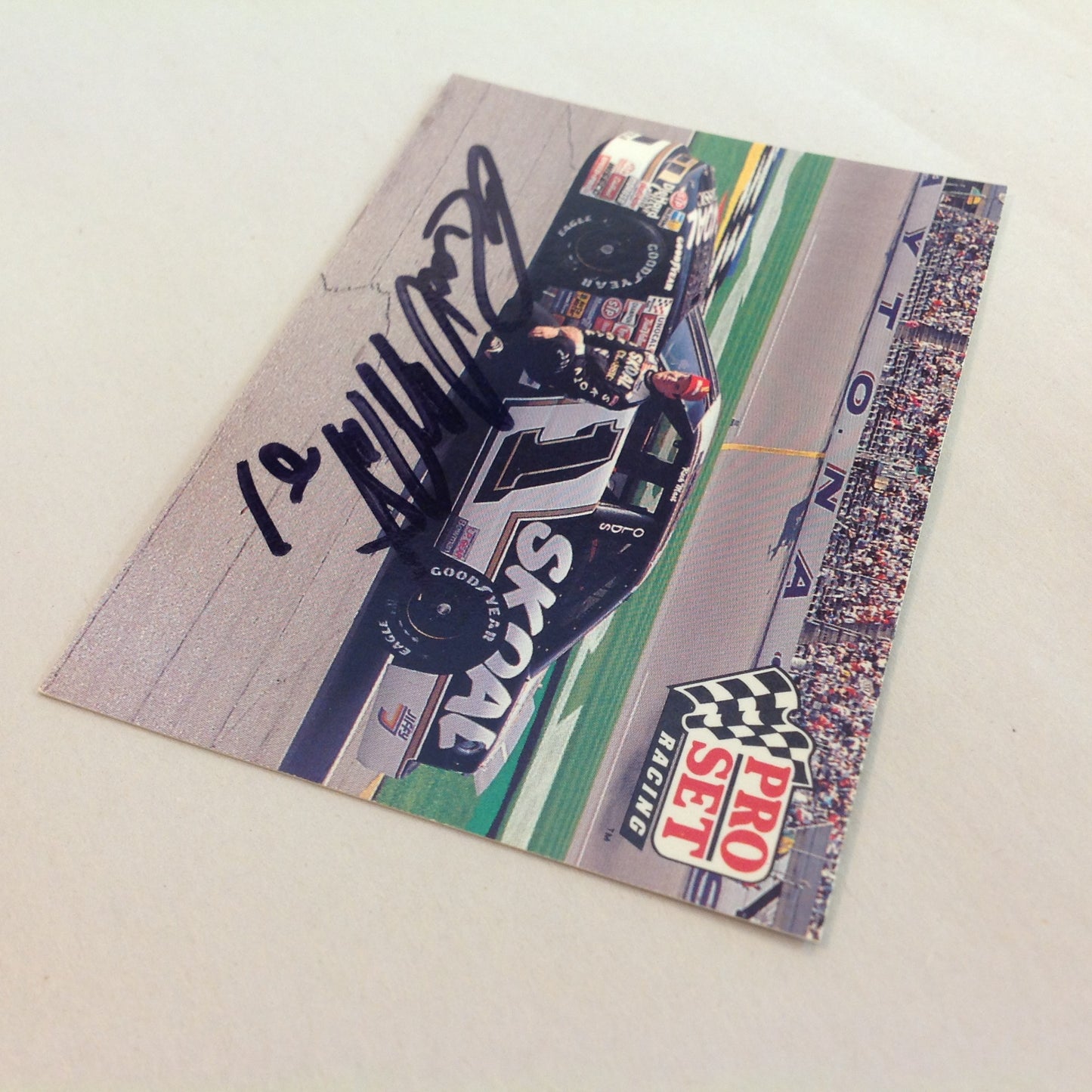 Vintage 1991 Pro Set Racing Signed Card Rick Mast Skoal Car 1 NASCAR Autographed