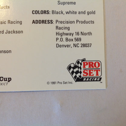 Vintage 1991 Pro Set Racing Signed Card Rick Mast Skoal Car 1 NASCAR Autographed