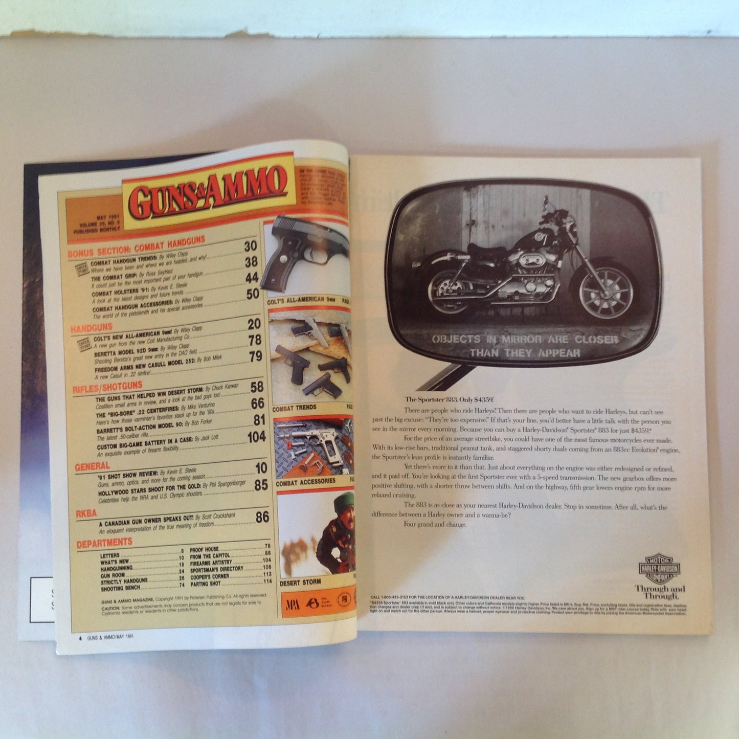 Vintage May 1991 Guns & Ammo Magazine Colt 9mm Combat Handguns All You Need to Know Guns That Helped Win Desert Storm