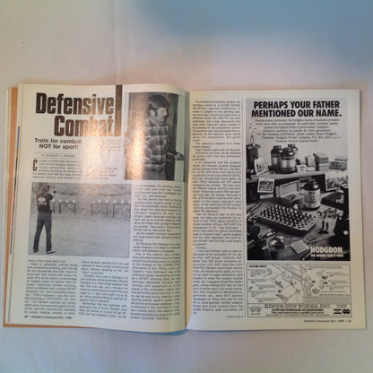 Vintage May 1989 Petersen's Handguns Magazine Basic Combat Handguns Smith & Wesson 9mm .45 Autos Backup Guns
