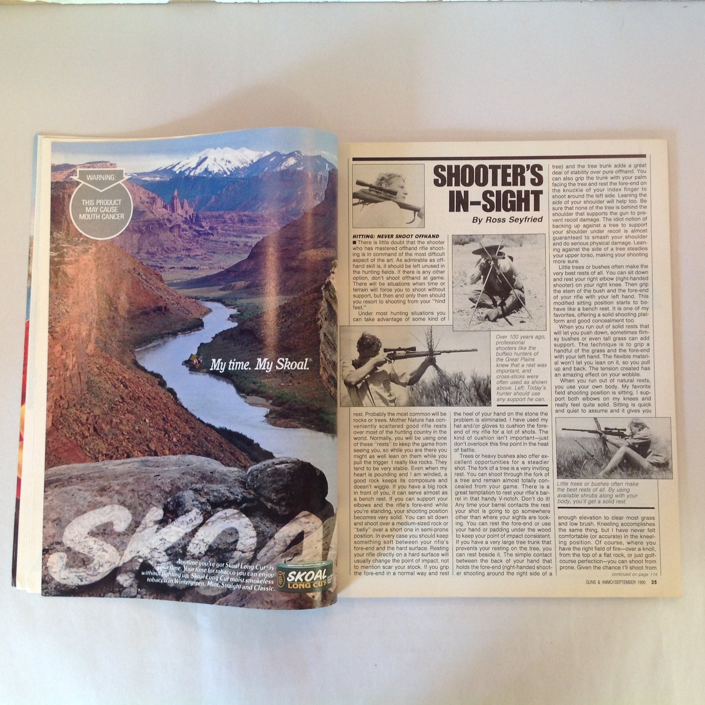 Vintage Sep 1990 Guns & Ammo Magazine Double-Duty Handguns Magnum Handgun Accuracy How to Buy a Used Handgun