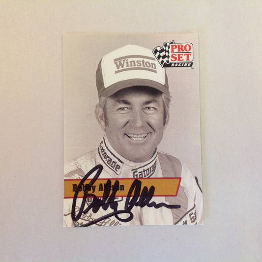 Vintage 1991 Pro Set Racing Signed Card Bobby Allison Legend NASCAR Autographed