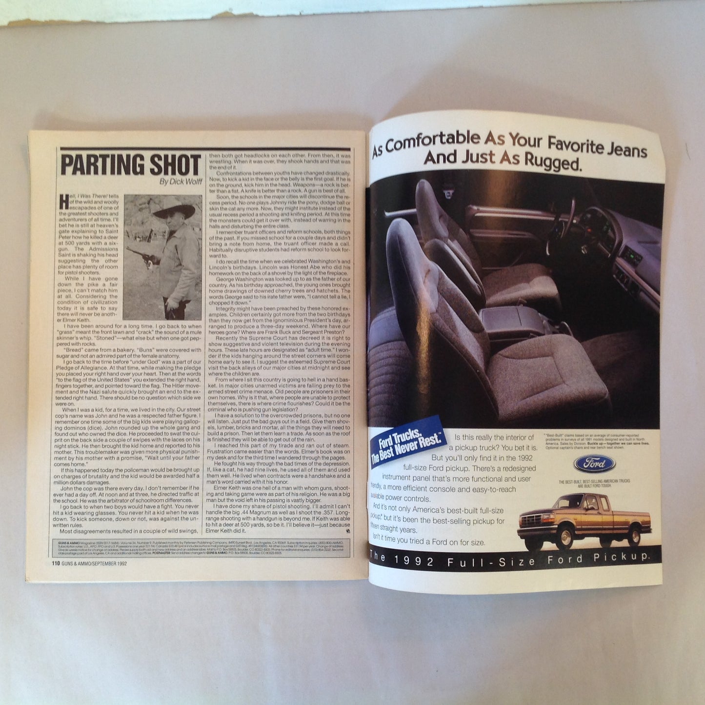 Vintage Sep 1992 Guns & Ammo Magazine Top 10 Trends Handguns Rifles Shotguns