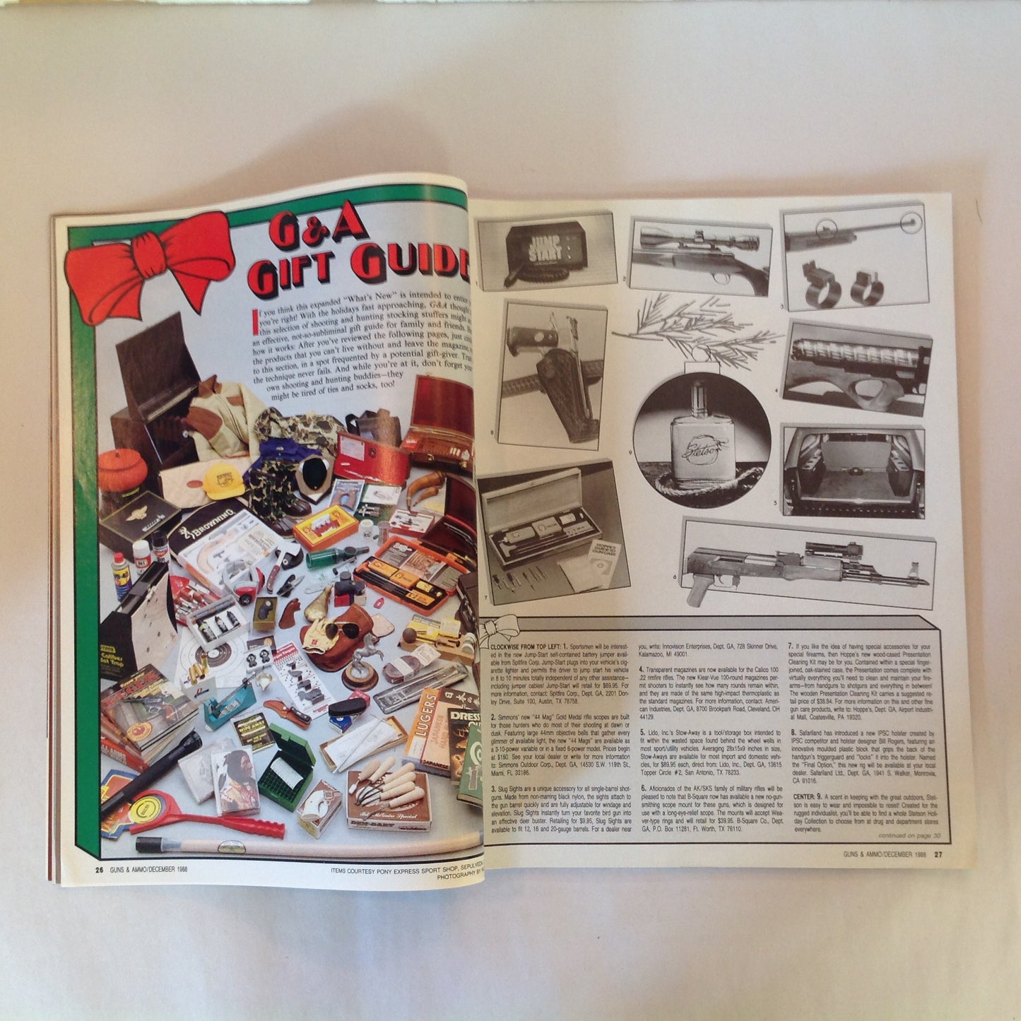 Vintage Dec 1988 Guns & Ammo Magazine 50 Years of Walther 9mms Fine-Tune Your Handgun Guns Loads .27 Winchester