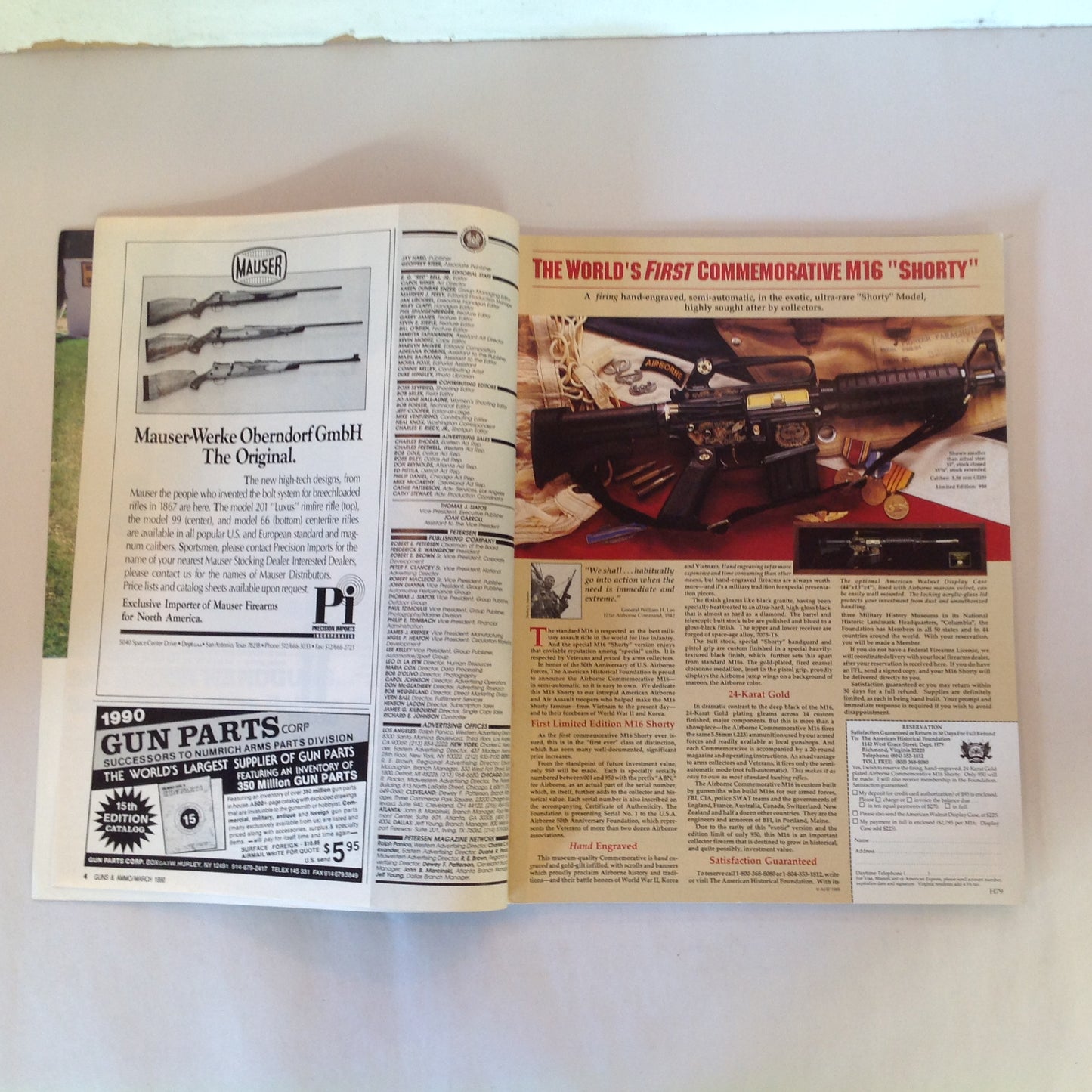 Vintage Mar 1990 Guns & Ammo Magazine Nines for the Nineties Gun Facelift Women Know Your Guns