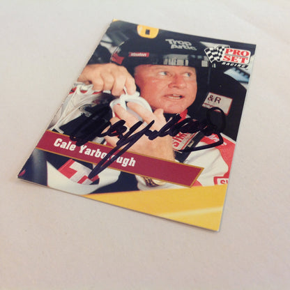 Vtg 1991 Pro Set Racing Signed Card Cale Yarborough Helmet NASCAR Autographed