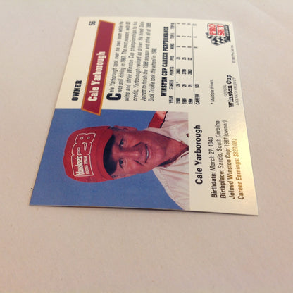 Vtg 1991 Pro Set Racing Signed Card Cale Yarborough Helmet NASCAR Autographed