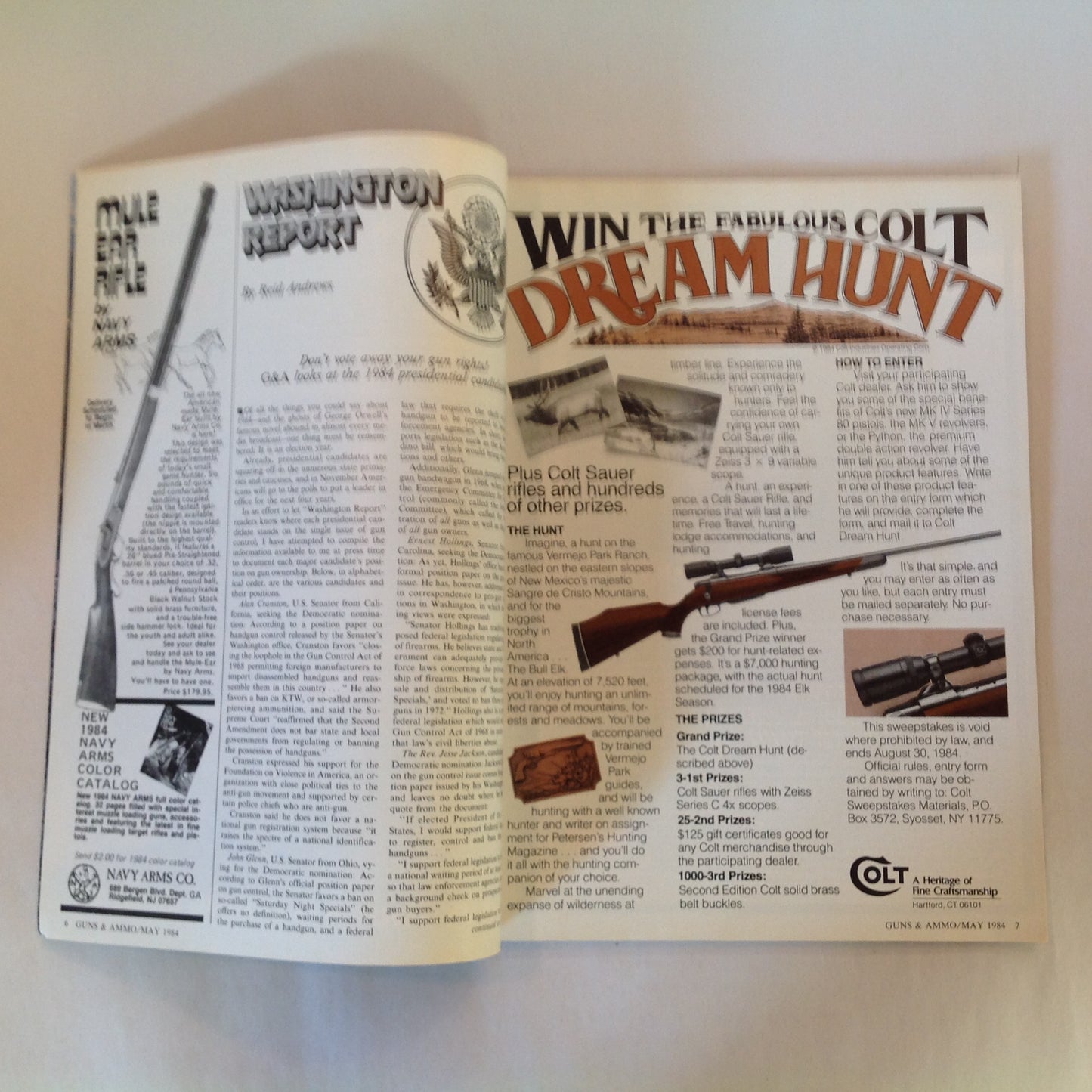Vintage May 1984 Guns & Ammo Magazine Guns of the Wehrmacht Latest Ruger Redhawks Lever Action Roundup