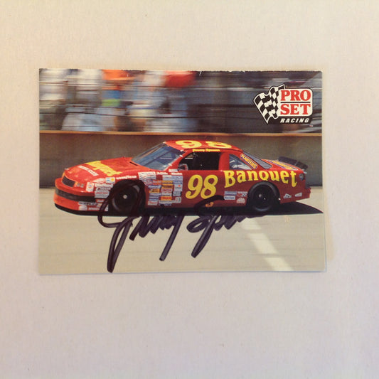 Vtg 1991 Pro Set Racing Signed Card Jimmy Spencer Banquet 98 NASCAR Autographed