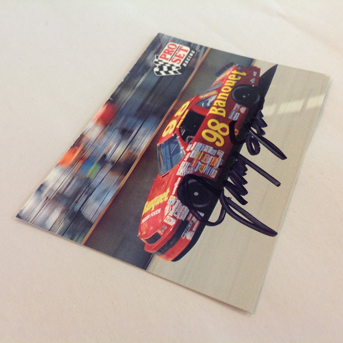 Vtg 1991 Pro Set Racing Signed Card Jimmy Spencer Banquet 98 NASCAR Autographed