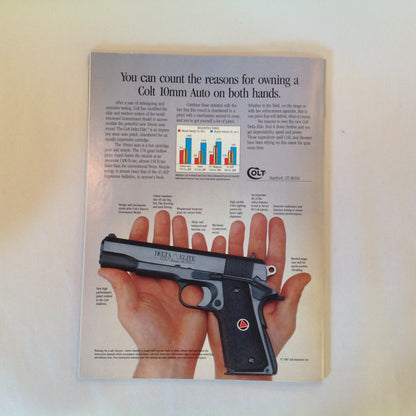 Vintage Jan 1988 Guns & Ammo Magazine .45 ACP .22 Hornet Self-Defense Shotgunning .44 Rhino
