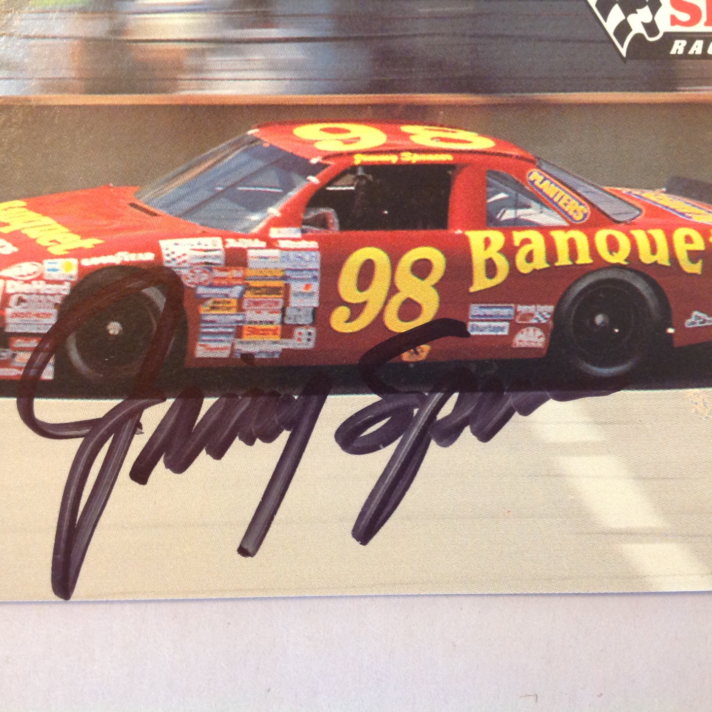 Vtg 1991 Pro Set Racing Signed Card Jimmy Spencer Banquet 98 NASCAR Autographed