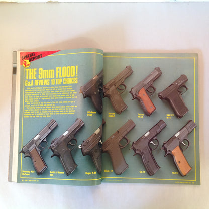 Vintage Oct 1987 Guns & Ammo Magazine The 9mm Flood Army Riflemen Airgun Ammo Shotgun Slugs